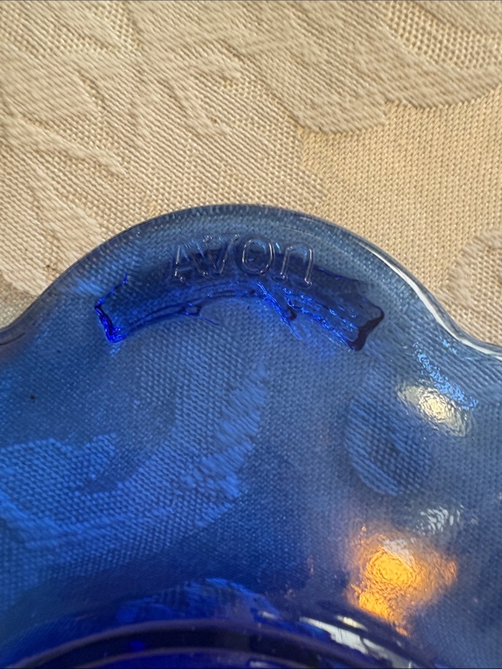 Avon Cobalt Blue Commemorative Serving Tray - Picture 4 of 4
